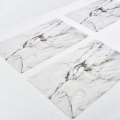 Table Mat Home Decor 45cm*30cmPVC Marble Pattern Stripe Place Mat Wedding Party Supply Dishware Coasters For Kitchen Accessories