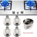 4 PCS Zinc Alloy Gas Stove Cooker Knobs Adaptors Oven Switch Cooking Surface Control Locks Cookware Parts Kitchen Gadget 6mm/8mm