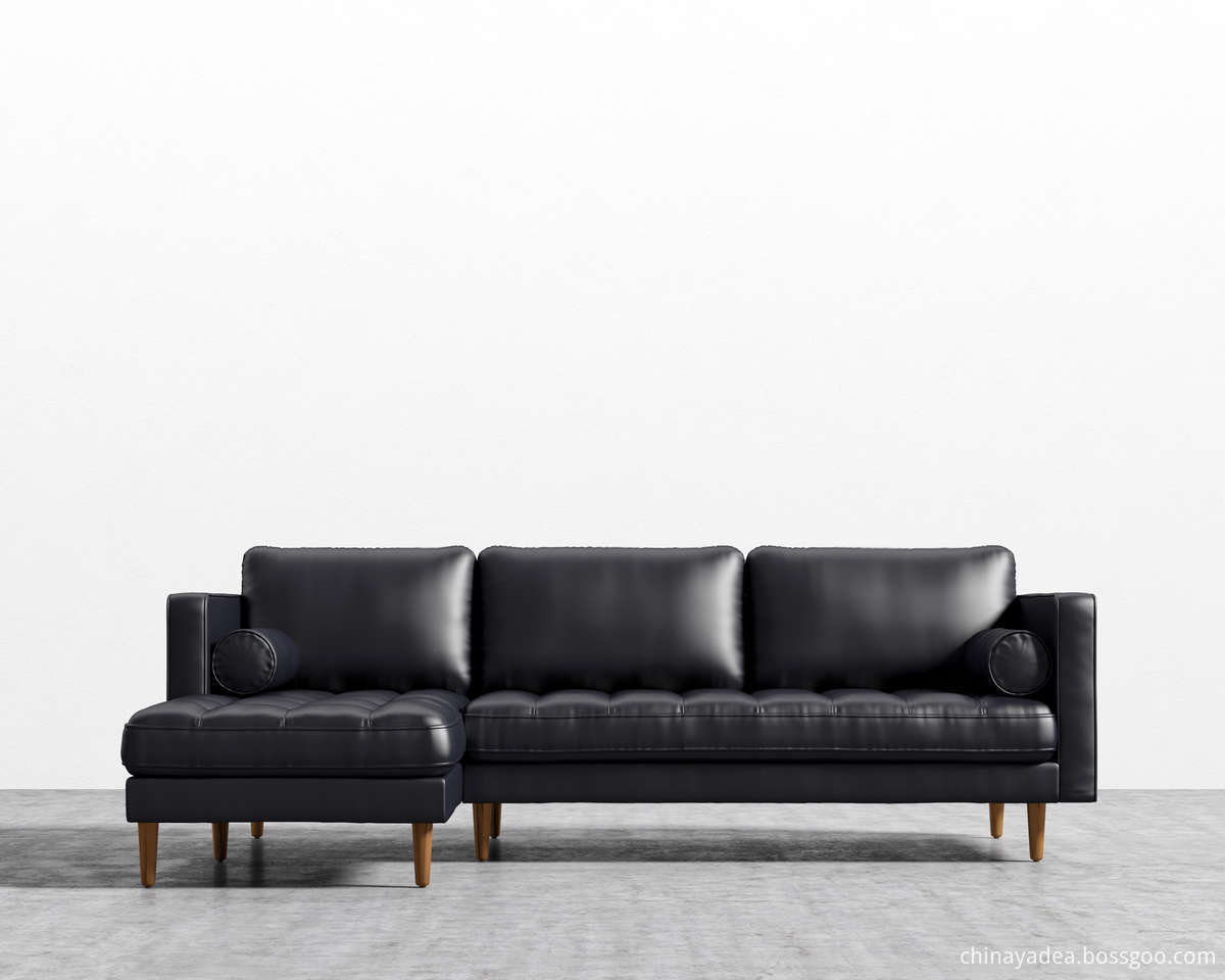 Luca_Sectional_FRONT_GenuineLeather_FlorenceBlack