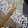 6 Meters/lot 8cm wide silver Eyelash Lace Trim Fabric Flower DIY Crafts Wedding Dress Clothing Lngeire lace material Ribbon lace