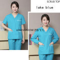 Women Scrub Top Long Sleeve Nurse Uniforms Cotton Nursing Workwear Short Sleeve V Neck Doctor Scrubs Hospital Uniform Mockwrap