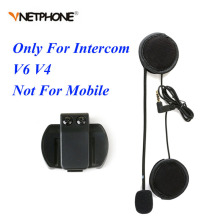 Vnetphone Helmet Intercom Clip And 3.5mm Microphone Speaker Headset for V4 V6 Motorcycle Bluetooth Interphone