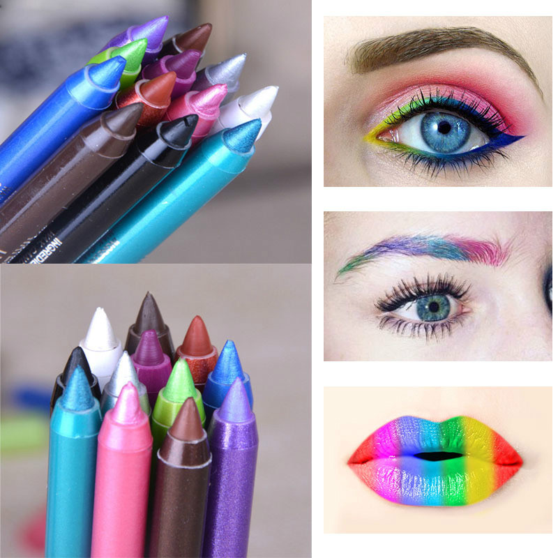 1Pcs SELL Charming Women Longlasting Waterproof Eye Liner Pencil Pigment Light Green Color Eyeliner Cosmetic Makeup Beauty Tools