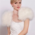 Bridals Black/White Fur Fur Bolero Jackets And Shrugs For Weddings Real Fur Shawl Women Genuine Ostrich Feather Fur Wrap Poncho