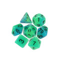 New 7pcs Universe Luminous Dice Multi Side Acrylic Dice Game Dices Luminous Polyhedral Dice set Game gift #3m11