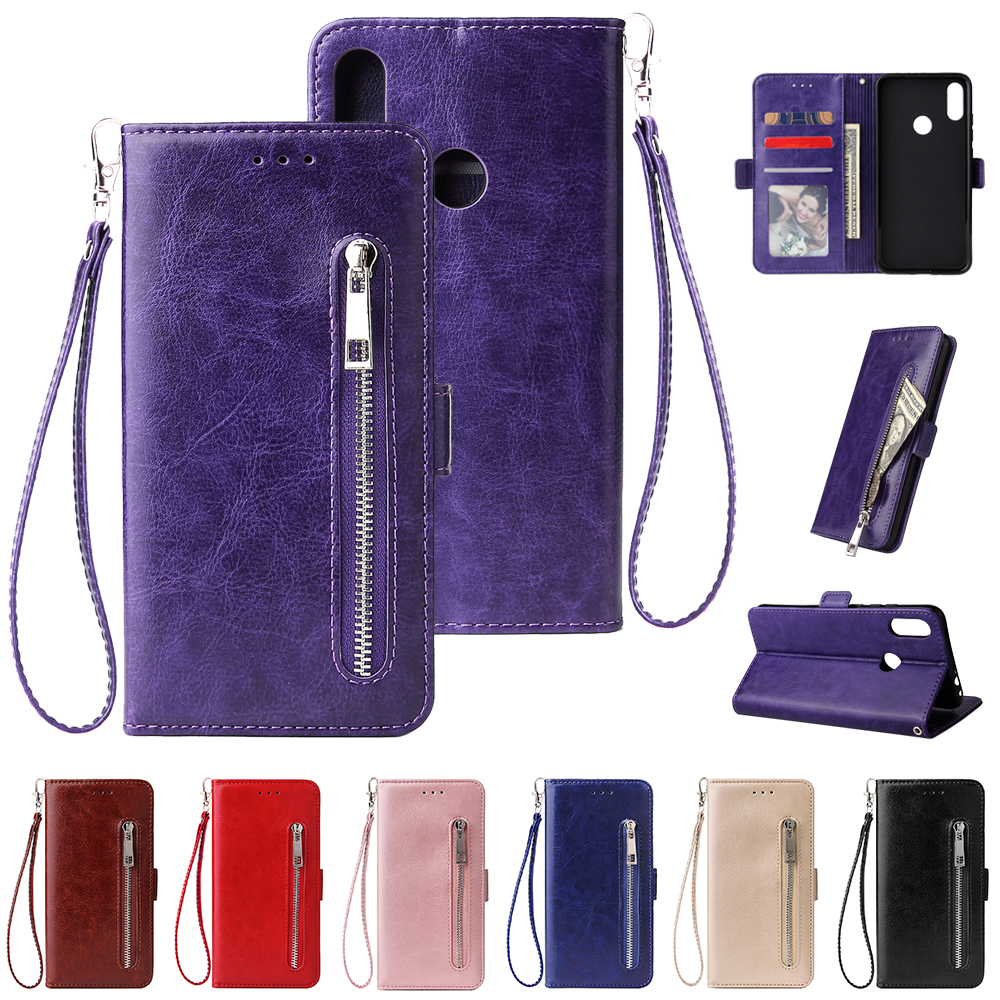 For Xiaomi Redmi 7 7A 8 8A 4A 5A Note 4X 8 5 6 7 Pro 8T Wallet Leather Case fashion zipper Flip Stand Cover Mobile Phone Bag
