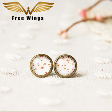 Fashion Fine Jewelry Vintage Time Gem Fresh Cherry Round For Women Boucles Oreilles Stud Earrings