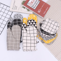 Non-slip Yellow Gray Cotton Fashion Kitchen Cooking Microwave Gloves Baking Oven Mitts