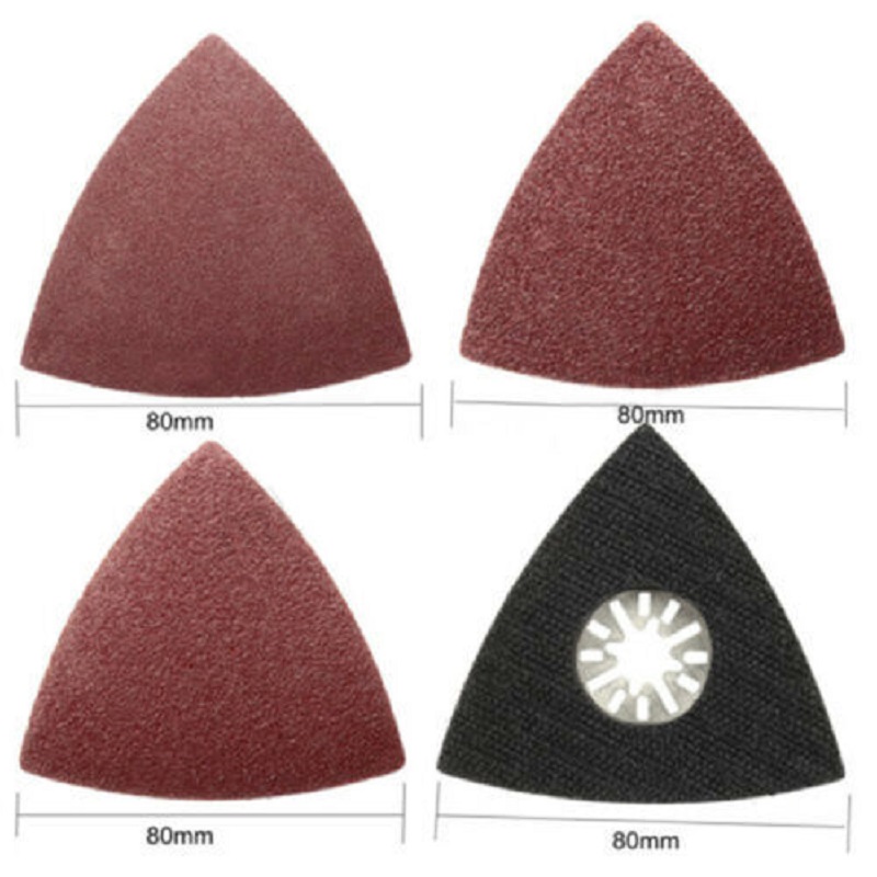 31Pack Grinding Triangle Oscillating Sandpaper Sanding Pad Hook Loop 80/ 120/ 180/ 240/ 320/ 40 Grit For Fein Multimaster