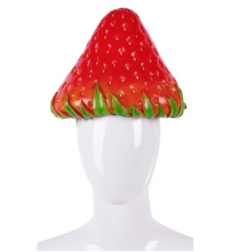 Cospty Halloween 3D Red Fresh Dragon Fruit Costume Realistic Cosplay Props Funny Novelty Top Carnival Party Hat