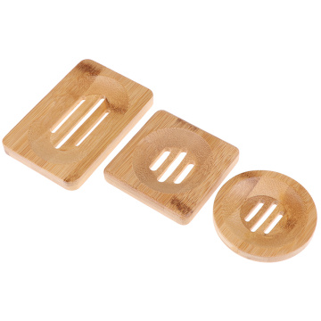 1Pc Natural Wooden Bamboo Soap Dish Wood Soap Tray Holder Storage Soap Rack Plate Box Container For Bath Shower Plate Bathroom