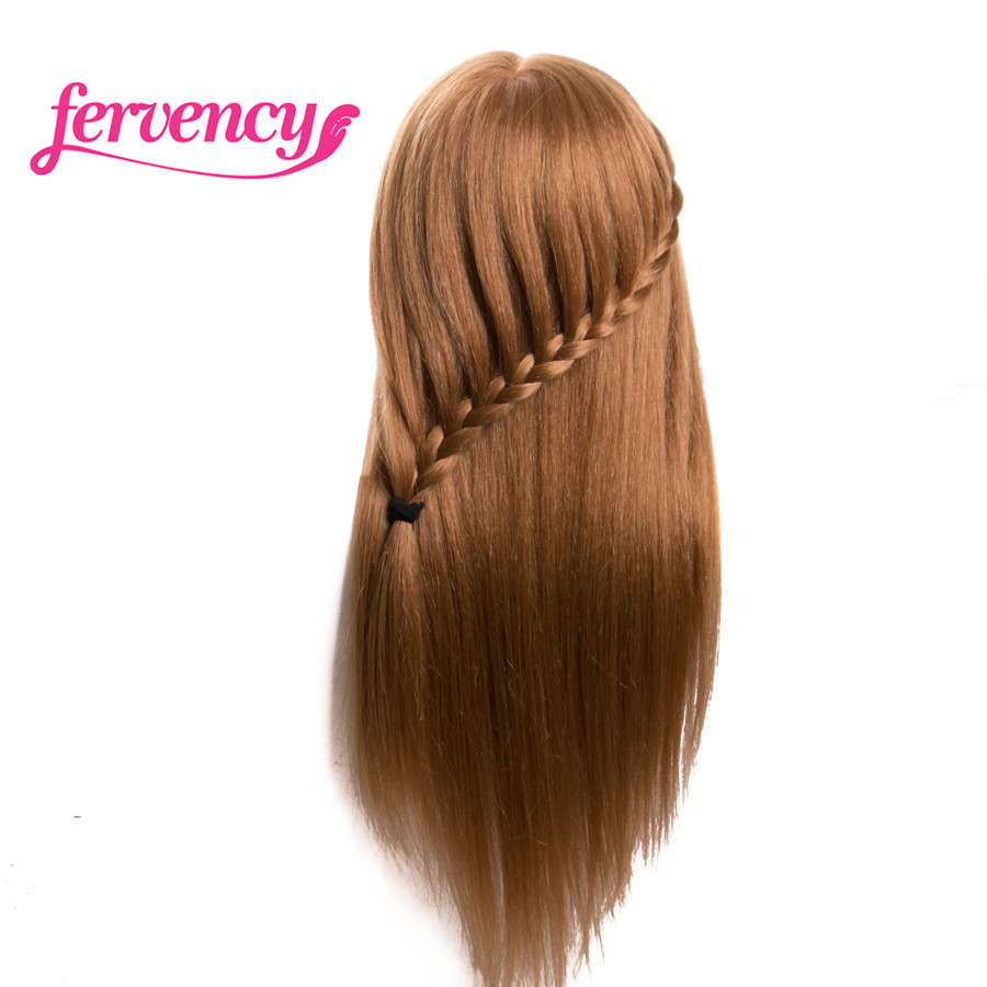 Training Head Dolls for Hairdressers 80 % Real Human Hair Mannequin Dolls Blonde Color Professional Styling Head Can be Curled