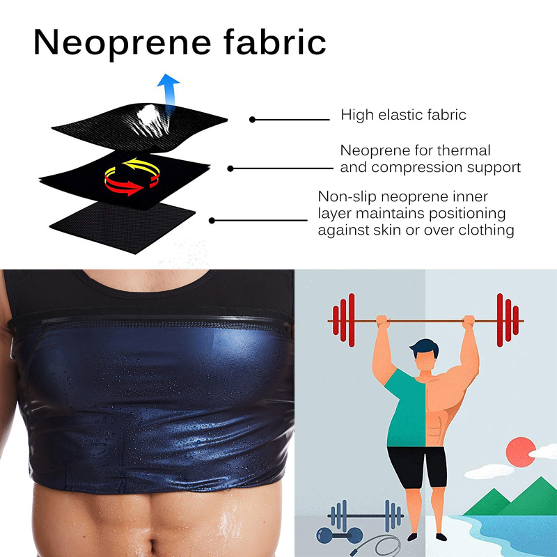 Men Neoprene Sweat Sauna Vest Body Shapers Vest Waist Trainer Slimming Vest Shapewear Waist Shaper Corset For Women