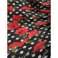 DG 1 PCS printed Pleated Chiffon fabric for dress skirt crushed fabric (pleated 0.5m)