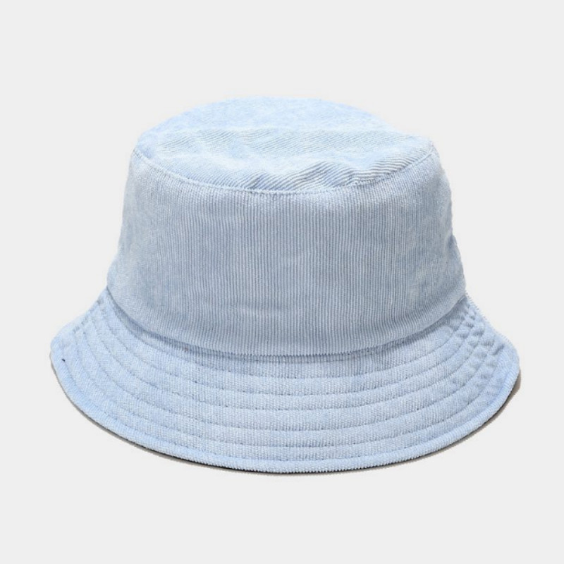 reversible corduroy bucket hat cap casual two side wear blank fishermen hat outdoor sports solid beach paname sunhat droshipping