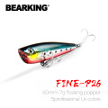 Bearking professional hot fishing lure, 5color for choose,popper 60mm 7.0g,hard bait pvc box, crank bait minnow
