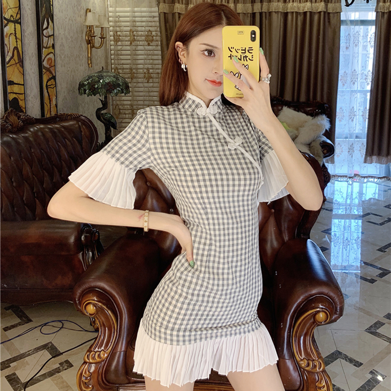 Women Retro Cheongsam Chinese Style Traditional Elegant Qipao Party Club Sexy Bodycon Vintage Korean Princess Wedding Silk Dress