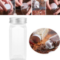 BESTONZON 12pcs Spice Jars Square Glass Jar with Lid Containers Seasoning Bottle Kitchen Storage Bottles Condiment Containers