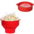 2018 New Popcorn Microwave Silicone Foldable Red High Quality Kitchen Easy Tools DIY Popcorn Bucket Bowl Maker With Lid
