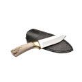 Handmade Deer Horn Mini Bushcraft Knife with Leather Sheath Axe Katana Охотник Нож Hunter Hunting Blade Knives Kukri KNM-0377