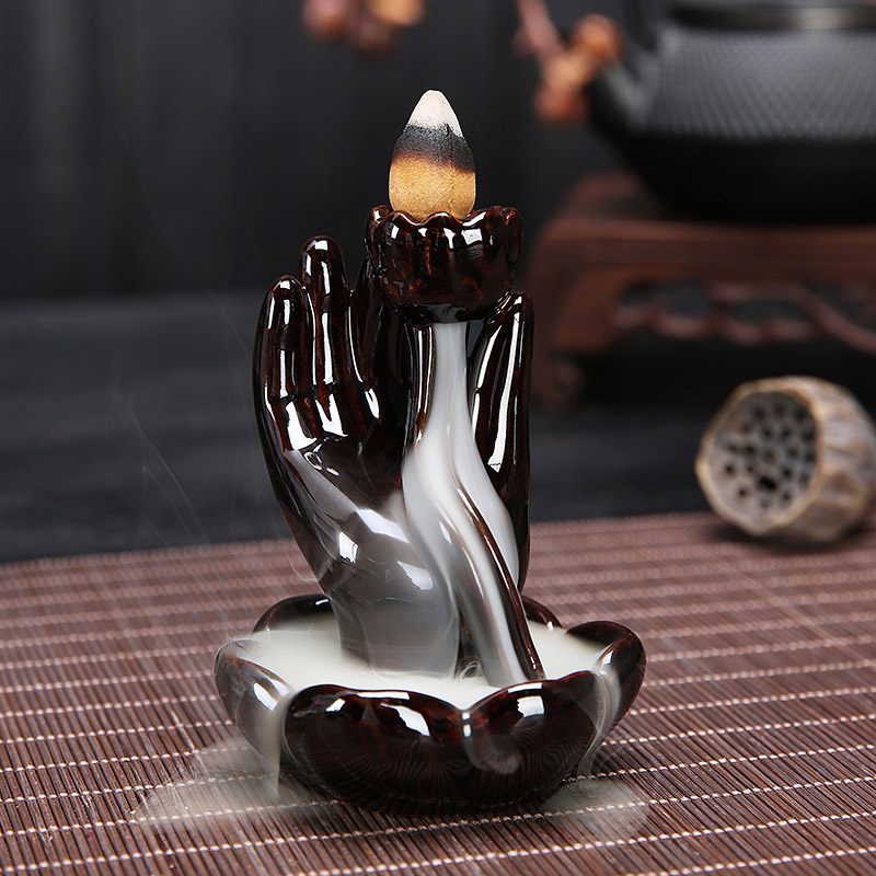 Tower Ceramic Incense Burners Fragrance Holder Backflow Censer Aromatherapy Smoke Reflux Incense Stick Incense Censer 8 Styles