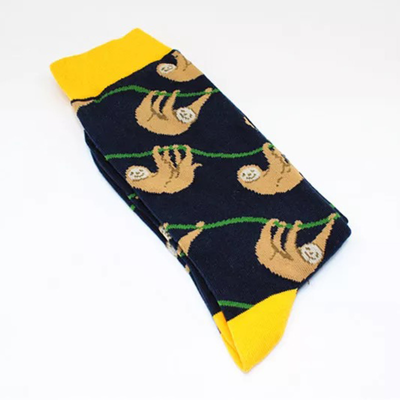 Creative High Quality Harajuku Cartoon Fruits Happy Socks Koala Flamingo Men's Socks hip hop Cool Funny Skate Socks for Men