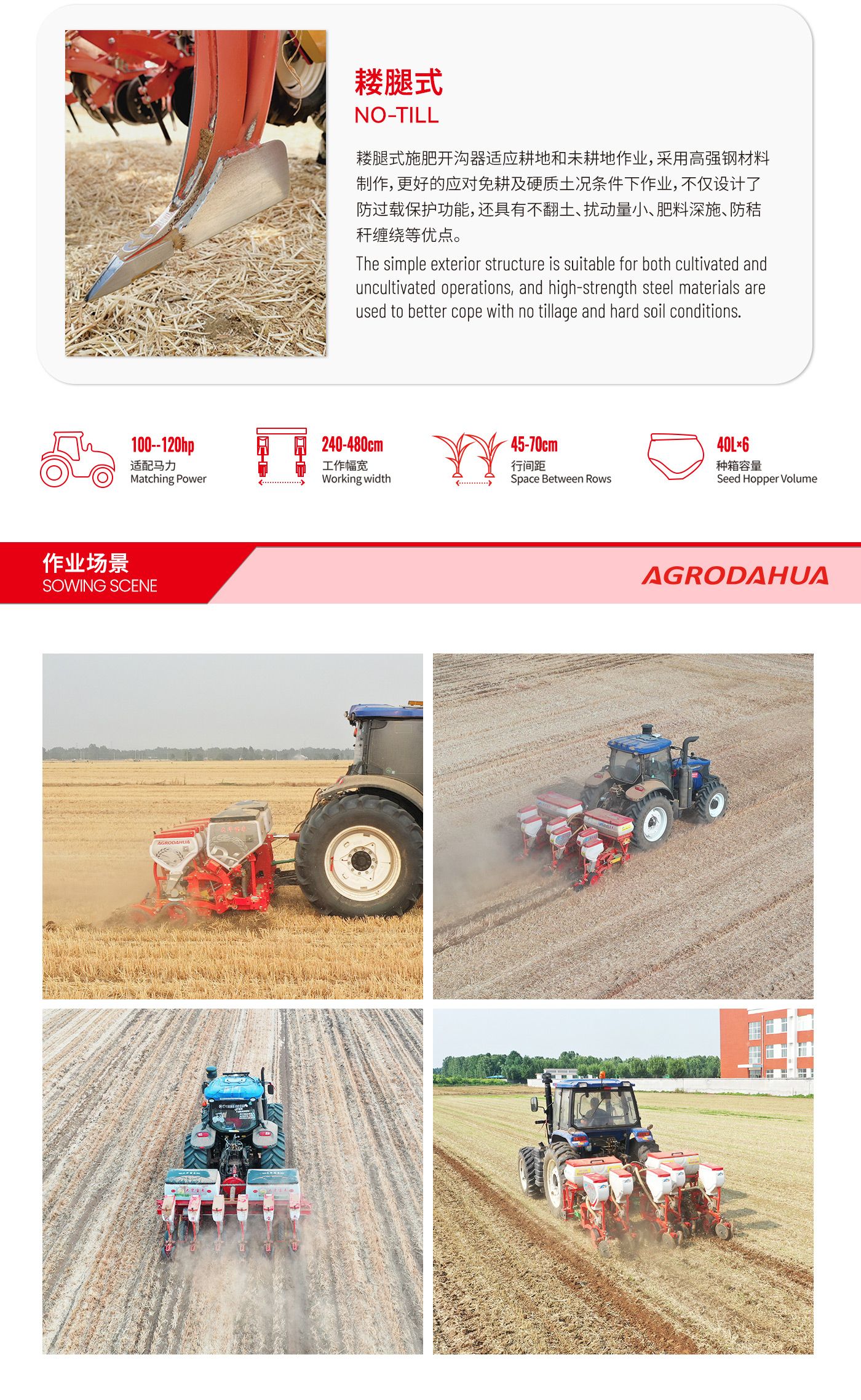Large-capacity Seed & Fertilizer Box Seeder