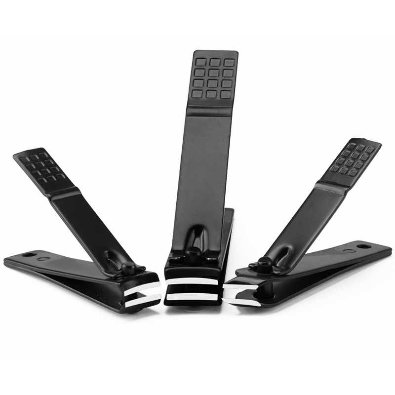 Professional Stainless Steel Nail Clipper Cutter Black Manicure Trimmer High Quality Toe Nail Clippers Knife
