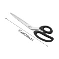 10inch Household Scissors Stainless Steel Tailor Scissors High-end Black Nippers Embroidery Sewing Shears Trimming Fabric Cutter