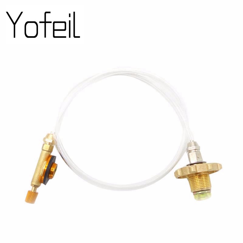 Yofeil Outdoor Camping Gas Stove Safe Switching Charging Refill Inflatable Valve Adapter for Flat Tank Liquefied Gas Cylinder
