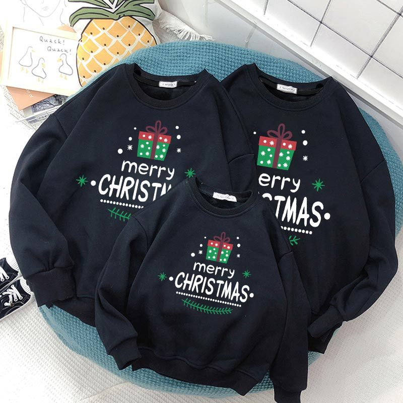 Family Christmas Sweaters Family Matching Outfits Sweater New Year Kids Hoodies Clothing Mommy and Me Clothes Christmas Outfits