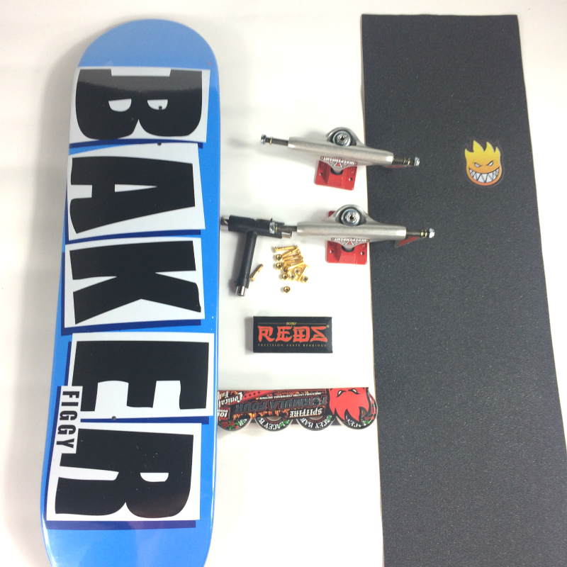 BakerA Complete Set of Assembled Skateboard 7 Layers Canadian Maple High Quality 8.0 /8.125/8.25/8.375/8.5 Inch