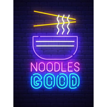 Neon Sign For Noodles Good Glass Tube Beer Commercial club Lamp resterant light advertise custom Impact Attract Outdoor Lighting
