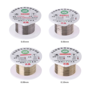 100m Alloy Gold Molybdenum Wire Cutting Line LCD Display Screen Separator Repair Drop Ship