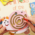 Children Magnetic Maze Toy Kids Wooden Puzzle Game Toy Kids Early Educational Brain Teaser Wooden Toy Intellectual Jigsaw Board