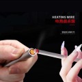 Can be placed cigarette box USB lighter charging cigarette lighter smart mute electronic lighter smoke accessories
