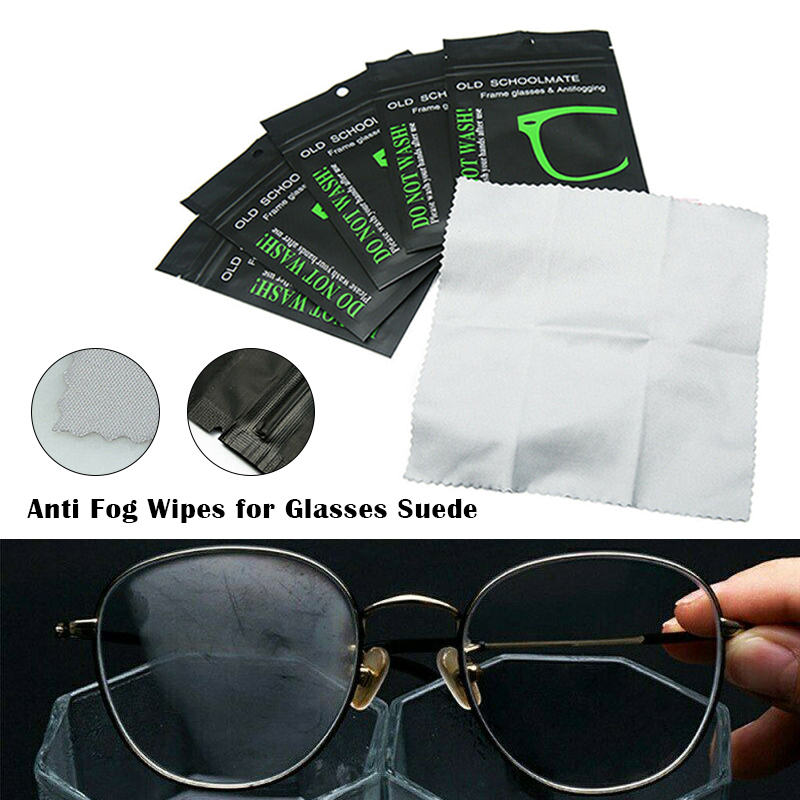 1/5Pcs Anti Fog Wipes for Glasses Reusable Suede Defogger Cloth for Eyeglasses Anti-fog Cleaning Supplies BV789