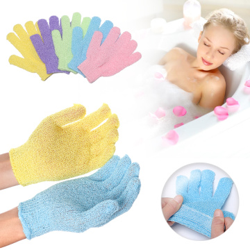 1Pair Exfoliating Bath Glove Shower Washing Body Massage Sponge Scrubbing Skin Natural Luffa Pad Moisturizing Scrubber Spa Foam