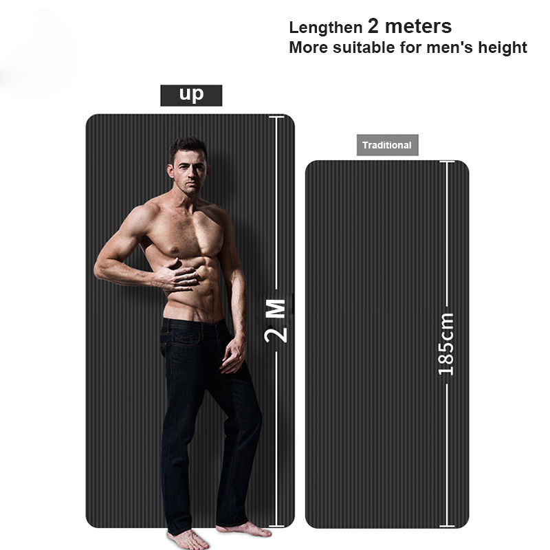 200x90x15mm Fitness Exercise yoga mat Lengthened, Widened, Thickened, Non-Slip And Tear-Resistant Exercise Mat, Home Sit-Up T