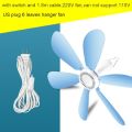 Energy Saving Cooling Fan AC 220V 20W 6 Leaves 16.5inch Silent Household Dormitory Bed Hanging Fan ON OFF Switch Ceiling Fan