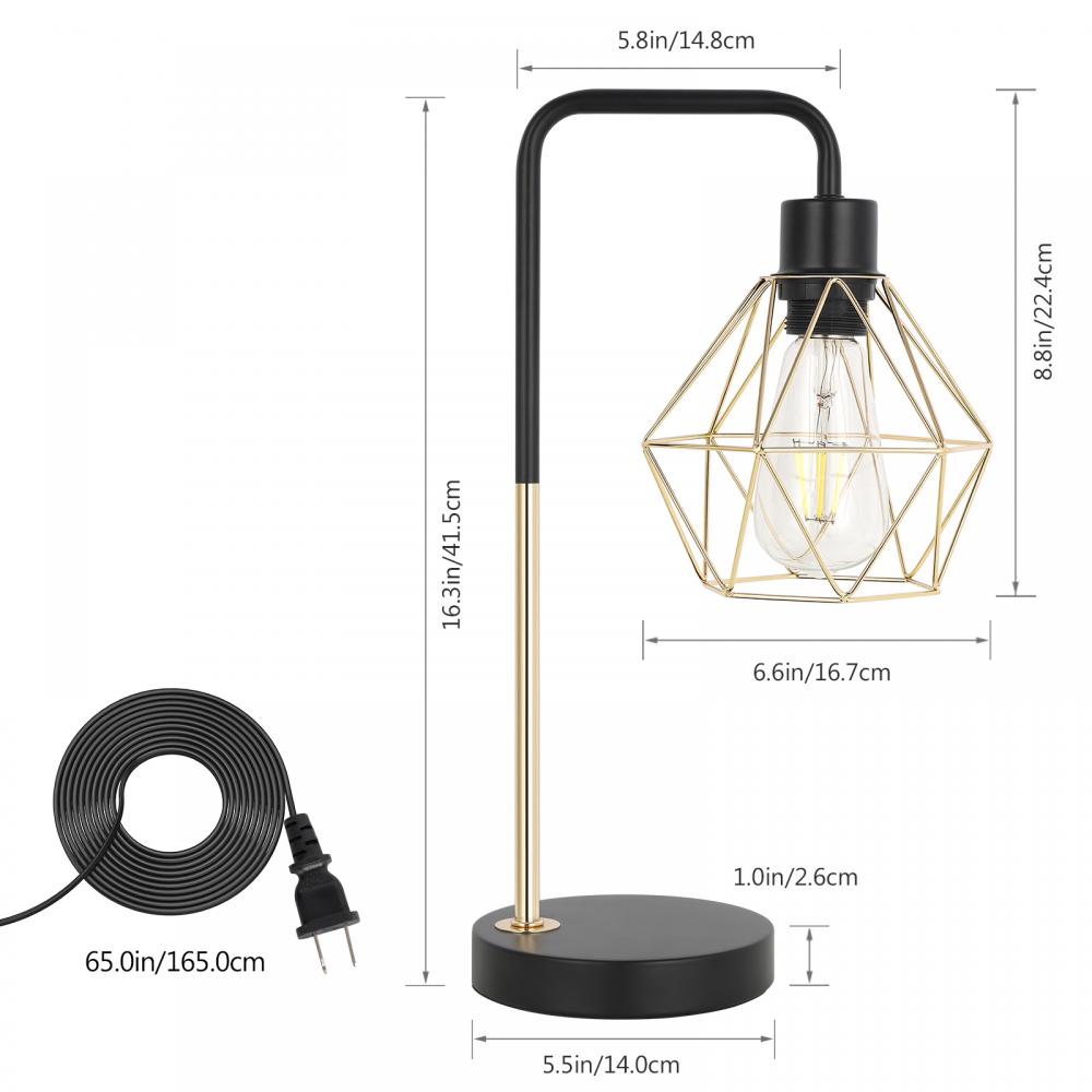 Industrial Nightstand Lamp