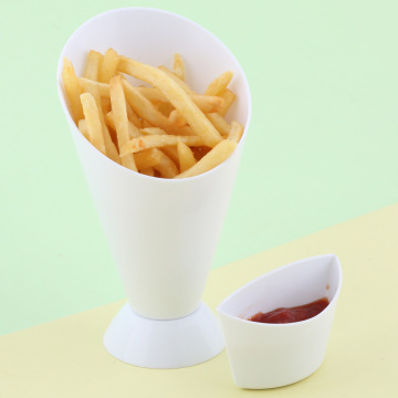French Fries Cup Container Dipping Cone Snack Holder Stand for Salad Sauce Kitchen FAS6