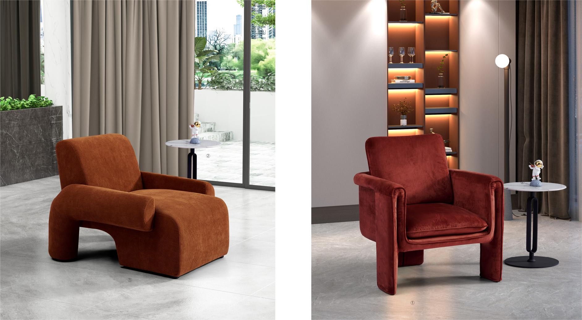 Nordic Luxury Solid Wood Fabric Sofa for Modern Home or Apartment Comfortable Leisure Chair