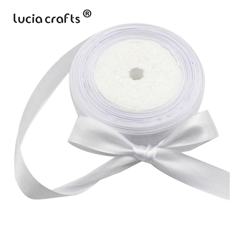 Lucia Crafts 25y 6-50mm Silk Satin Ribbon For DIY Christmas Wedding Party Gift Wrapping Decor U0402