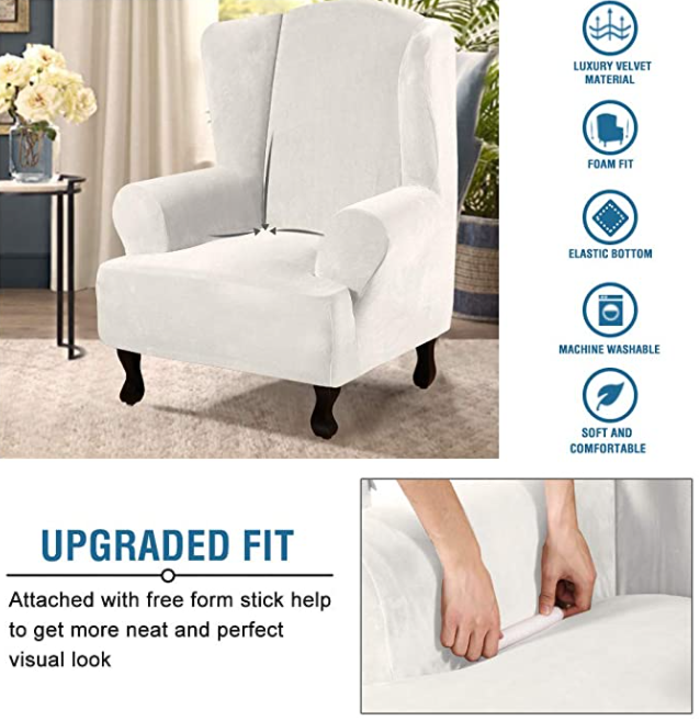 Premium Wing Chair Slipcover