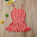 Girl Dress Toddler Kids Baby Girls Clothes Strap Striped Sleeveless Trumpet Dress Summer Chiffon Outfit 3-8Y