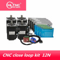CNC close loop kit Nema 34 86HB250-156B 12Nm close loop servo Motor&HBS860H/HBS86H Hybrid servo driver+400w power supply for CNC