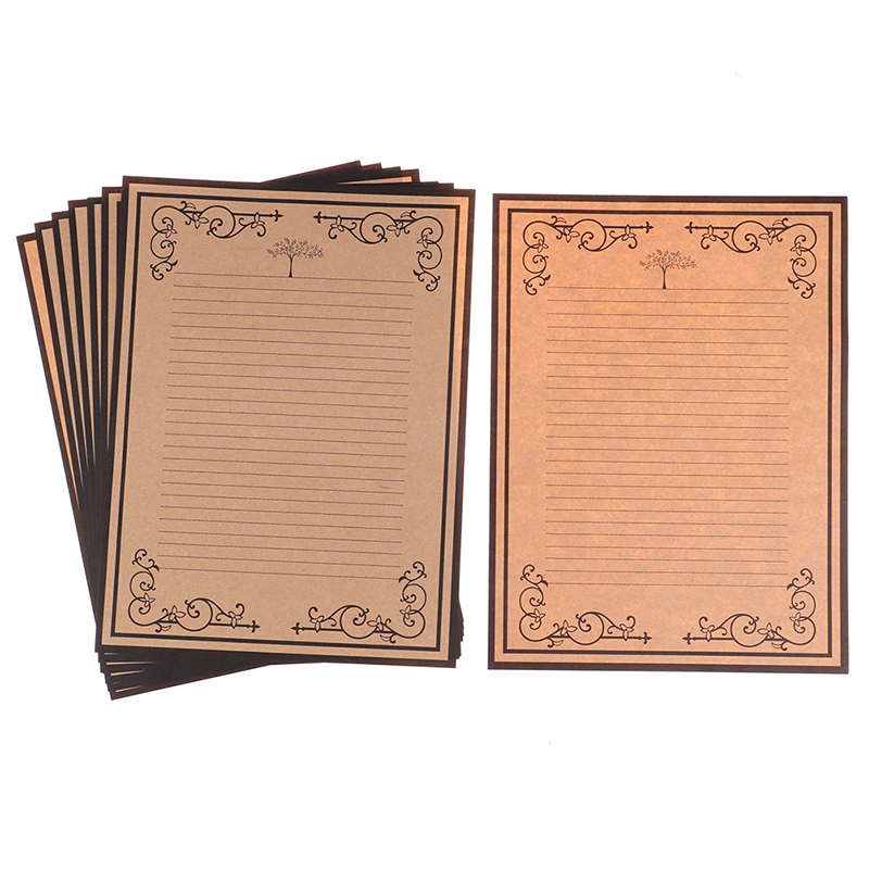 8 Sheets/set European Vintage Style Writing Paper Letter Stationery Office Supplies