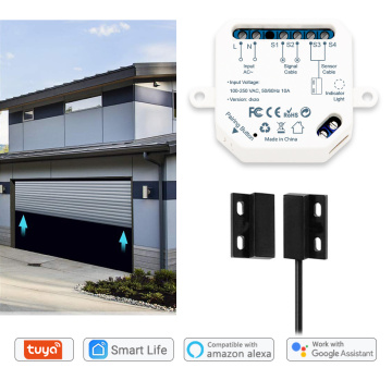 Tuya Smart Life Garage Door Sensor Opener Controller WiFi Switch Amazon Alexa Echo Google Home DIY Smart Home App Alert No Hub