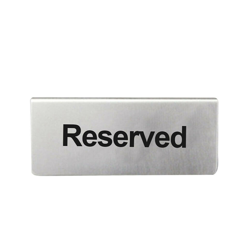 Hotel 3D Table Sign Stainless Steel Table Sign Reserved for Special Guests Restaurant Takeaways Double Sided Cafe Reusable Bar